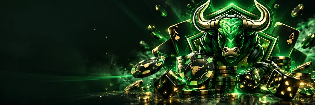 Arte da Bullsbet: o touro verde da marca entre fichas, dados e cartas